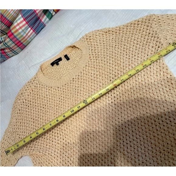 Theory karenia sughero open knit cream Tan slouchy Open Knit sweater women's S - Picture 10 of 15